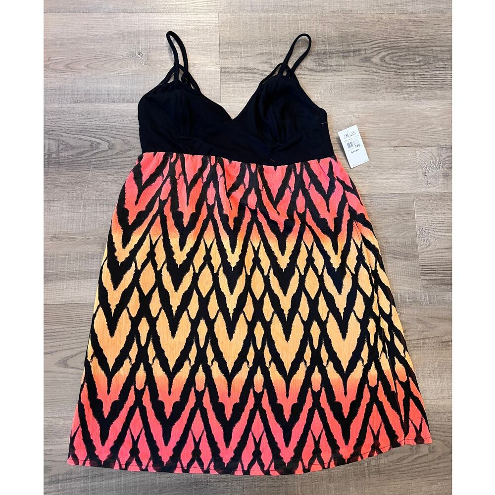 NWT Y2K Fox Babydoll Tie-dye All-over Print Dress